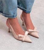 کفش ورنی پاپیونی کرم