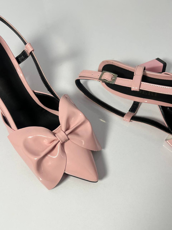 کفش ورنی پاپیونی صورتی