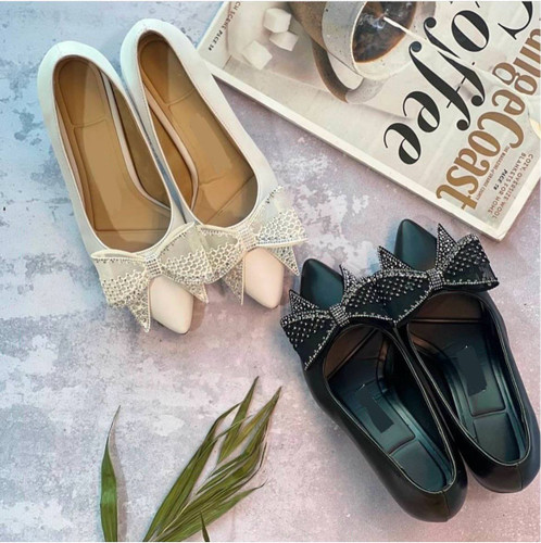 کفش پاپیونی عروس پاشنه ۵و۷ سانت کد ۱۰۱