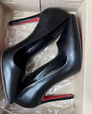 استلتو مشکی چرم پاشنه ۱۰ سانت